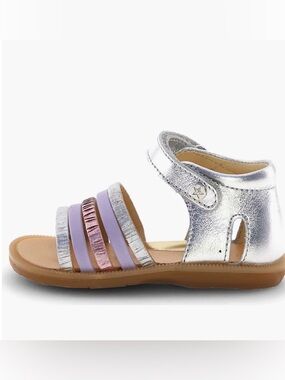 NWT Naturino Rubino Metallic Sandal in Silver